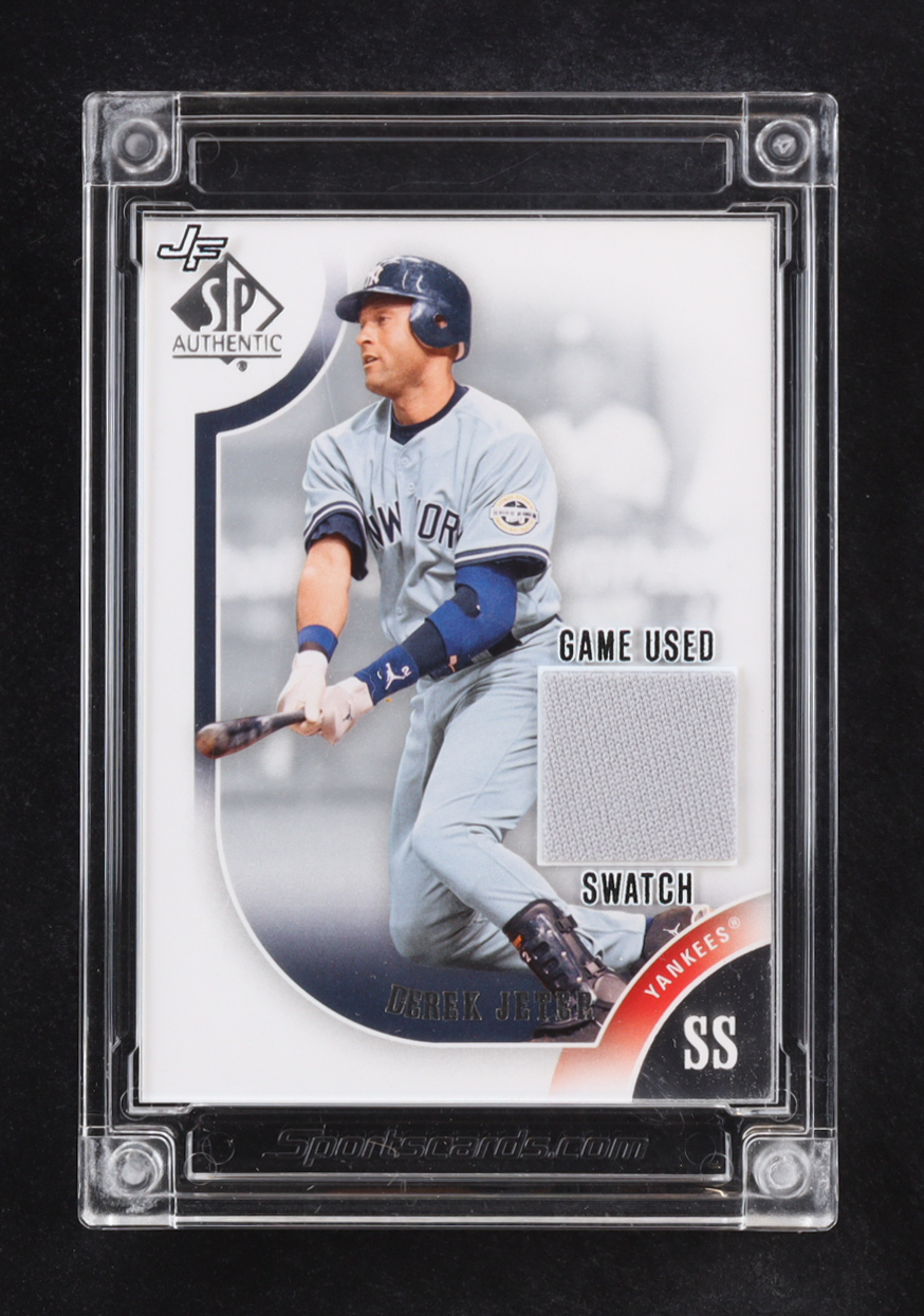 Derek Jeter 2022 Jersey Fusion Game Used Swatch #DJ03 at PristineAuction.com Derek Jeter 2022 Jersey Fusion Game Used Swatch #DJ03 at PristineAuction.com