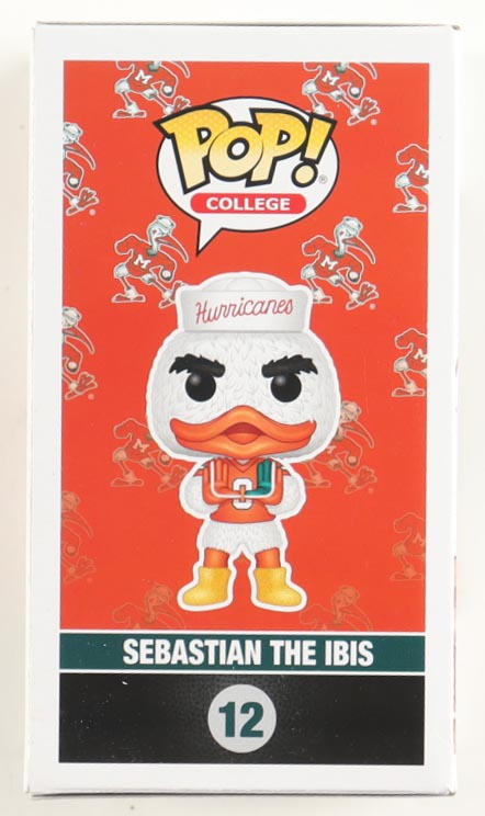 Rueben Bain Jr. Signed "Miami Hurricanes" #12 Sebastian The Ibis Funko Pop! Vinyl Figure (JSA) at PristineAuction.com Rueben Bain Jr. Signed "Miami Hurricanes" #12 Sebastian The Ibis Funko Pop! Vinyl Figure (JSA) at PristineAuction.com