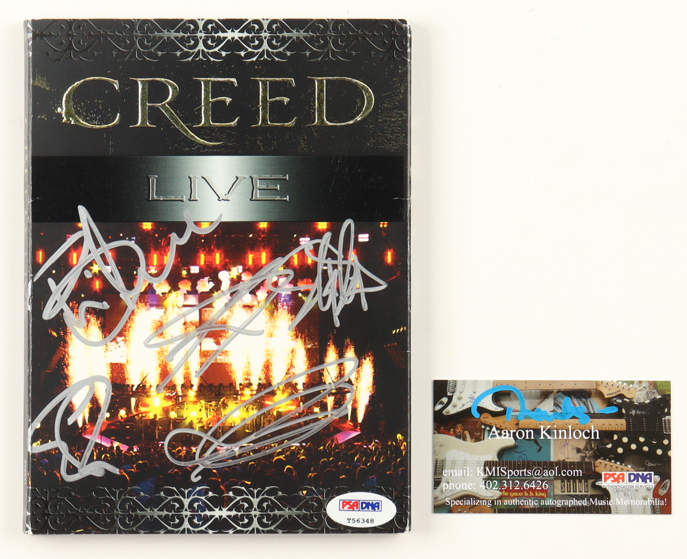 Creed "Creed Live" Concert DVD Signed by (4) with Brian Marshall, Scott Phillips (JSA) at PristineAuction.com Creed "Creed Live" Concert DVD Signed by (4) with Brian Marshall, Scott Phillips (JSA) at PristineAuction.com
