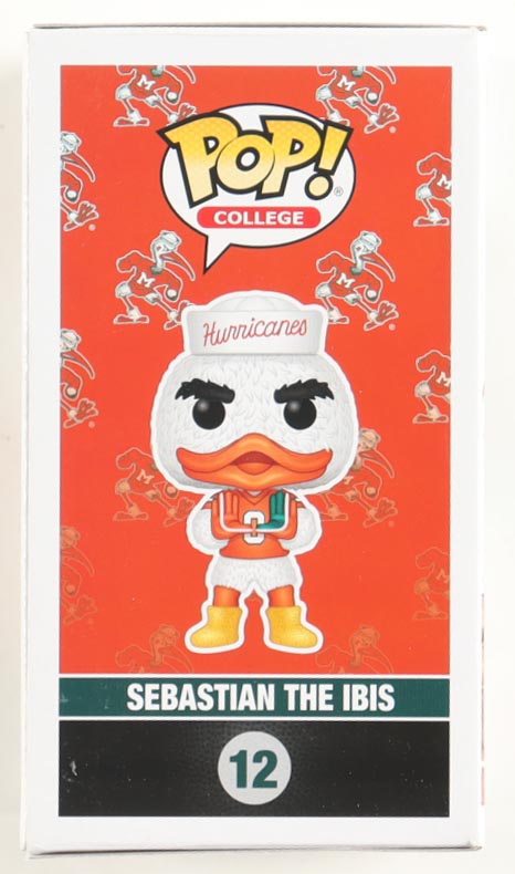 Rueben Bain Jr. Signed "Miami Hurricanes" #12 Sebastian The Ibis Funko Pop! Vinyl Figure (JSA) at PristineAuction.com Rueben Bain Jr. Signed "Miami Hurricanes" #12 Sebastian The Ibis Funko Pop! Vinyl Figure (JSA) at PristineAuction.com