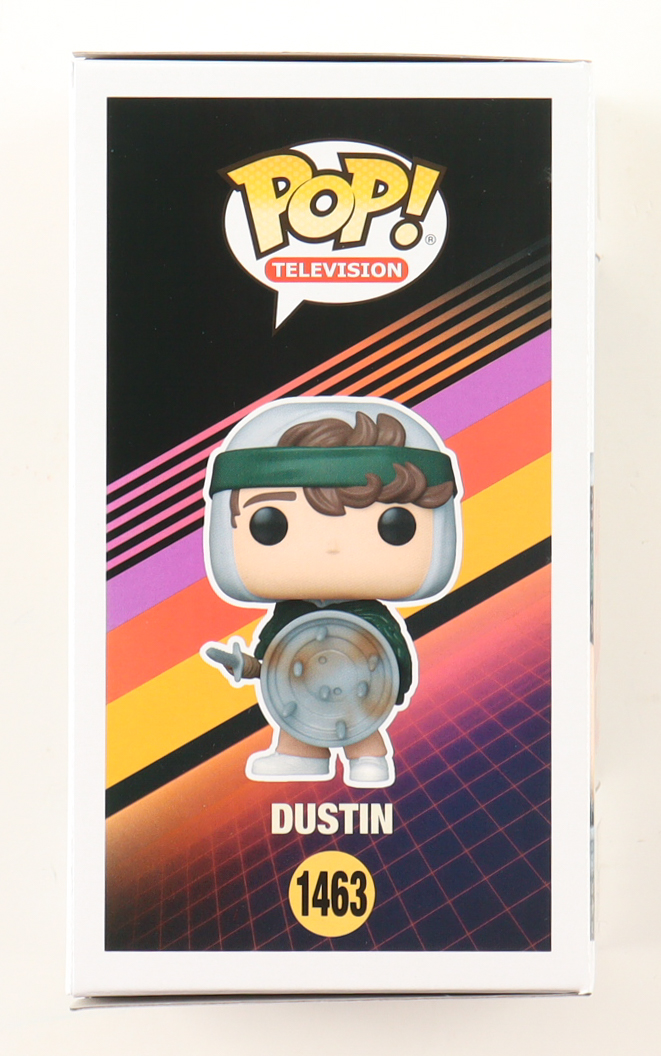 Gaten Matarazzo Signed "Stranger Things" #1463 Dustin Funko Pop! Vinyl Figure Inscribed "Dustin" (Beckett) at PristineAuction.com Gaten Matarazzo Signed "Stranger Things" #1463 Dustin Funko Pop! Vinyl Figure Inscribed "Dustin" (Beckett) at PristineAuction.com
