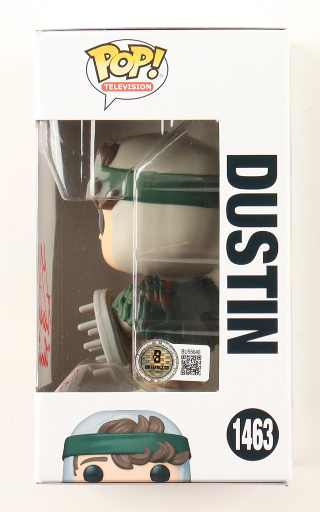 Gaten Matarazzo Signed "Stranger Things" #1463 Dustin Funko Pop! Vinyl Figure Inscribed "Dustin" (Beckett) at PristineAuction.com Gaten Matarazzo Signed "Stranger Things" #1463 Dustin Funko Pop! Vinyl Figure Inscribed "Dustin" (Beckett) at PristineAuction.com
