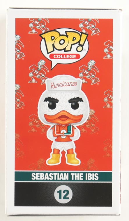 Francis Mauigoa Signed "Miami Hurricanes" #12 Sebastian The Ibis Funko Pop! Vinyl Figure (JSA) at PristineAuction.com Francis Mauigoa Signed "Miami Hurricanes" #12 Sebastian The Ibis Funko Pop! Vinyl Figure (JSA) at PristineAuction.com