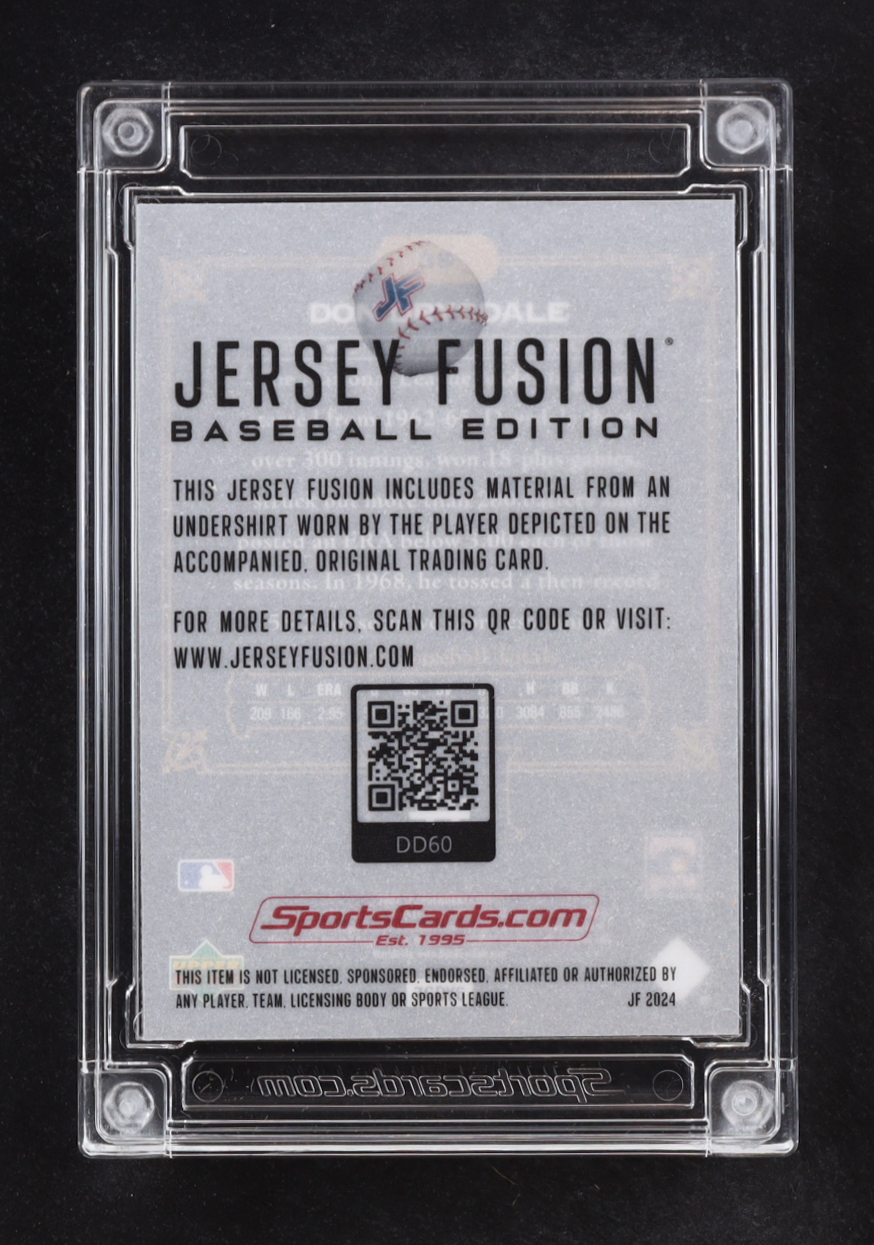Don Drysdale 2024 Jersey Fusion SP Legendary Cuts Game Used Swatch #DD60 at PristineAuction.com Don Drysdale 2024 Jersey Fusion SP Legendary Cuts Game Used Swatch #DD60 at PristineAuction.com