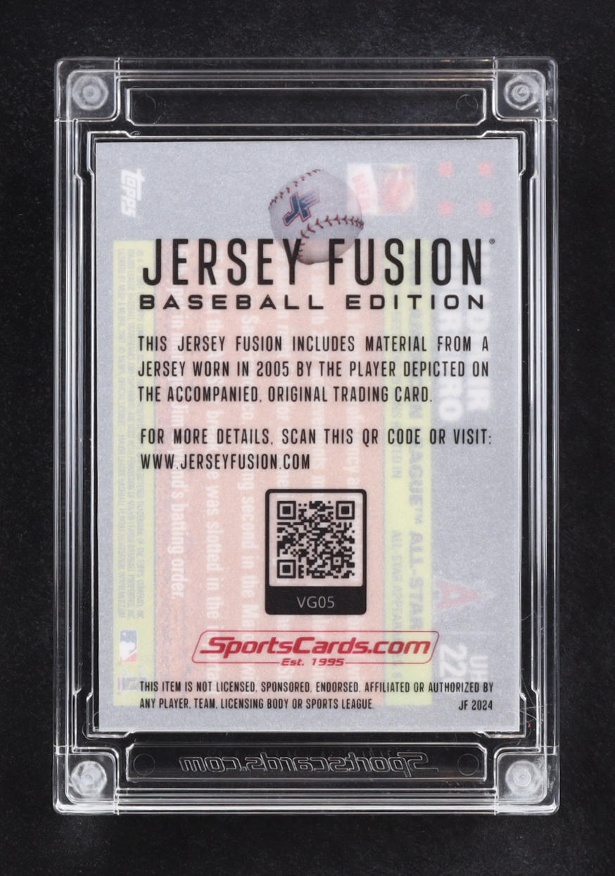 Vladimir Guerrero 2024 Jersey Fusion Game Used Swatch #VG05 at PristineAuction.com Vladimir Guerrero 2024 Jersey Fusion Game Used Swatch #VG05 at PristineAuction.com