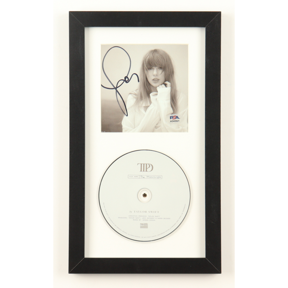 Taylor Swift Signed Custom Framed "The Tortured Poets Department" CD Album Insert Display with Disc (PSA) at PristineAuction.com