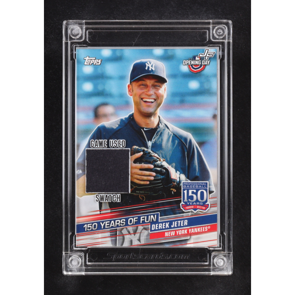 Derek Jeter 2022 Jersey Fusion Opening Day Game Used Swatch  #DJ11 at PristineAuction.com