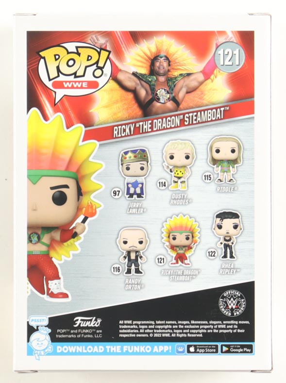 Ricky "The Dragon" Steamboat Signed WWE #121 Funko Pop! Vinyl Figure (Beckett) at PristineAuction.com Ricky "The Dragon" Steamboat Signed WWE #121 Funko Pop! Vinyl Figure (Beckett) at PristineAuction.com