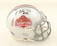 TreVeyon Henderson Signed Ohio State Buckeyes 2024 National Champions Logo Speed Mini Helmet (Authentic Ink) at PristineAuction.com