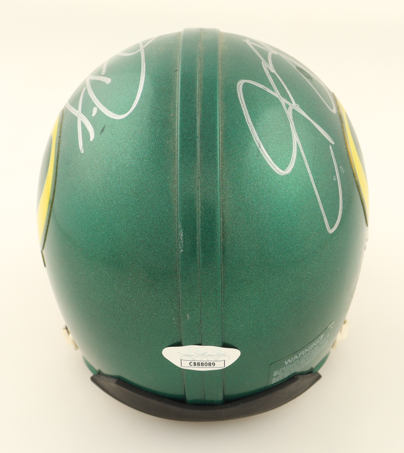 Jonathan Stewart & Dennis Dixon Signed Oregon Ducks Mini Helmet (JSA) at PristineAuction.com Jonathan Stewart & Dennis Dixon Signed Oregon Ducks Mini Helmet (JSA) at PristineAuction.com
