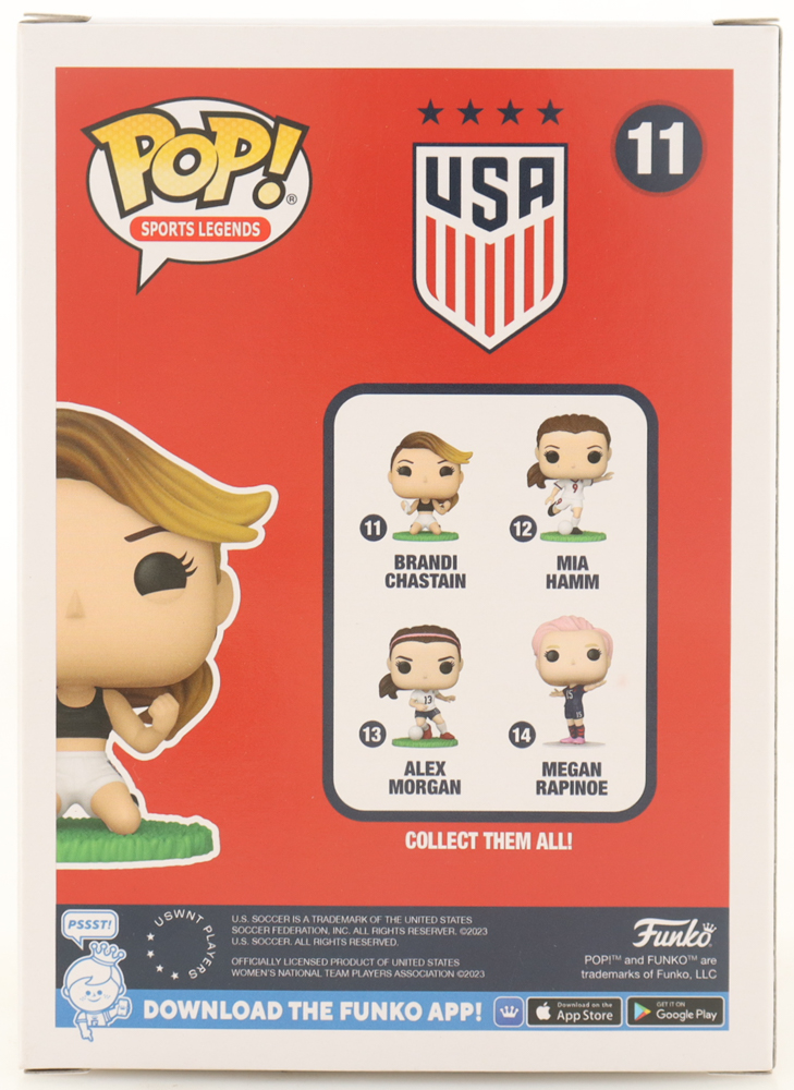 Brandi Chastain Signed "Team USA" #11 Funko Pop! Vinyl Figure Inscribed "6 USA" (Schwartz) at PristineAuction.com Brandi Chastain Signed "Team USA" #11 Funko Pop! Vinyl Figure Inscribed "6 USA" (Schwartz) at PristineAuction.com