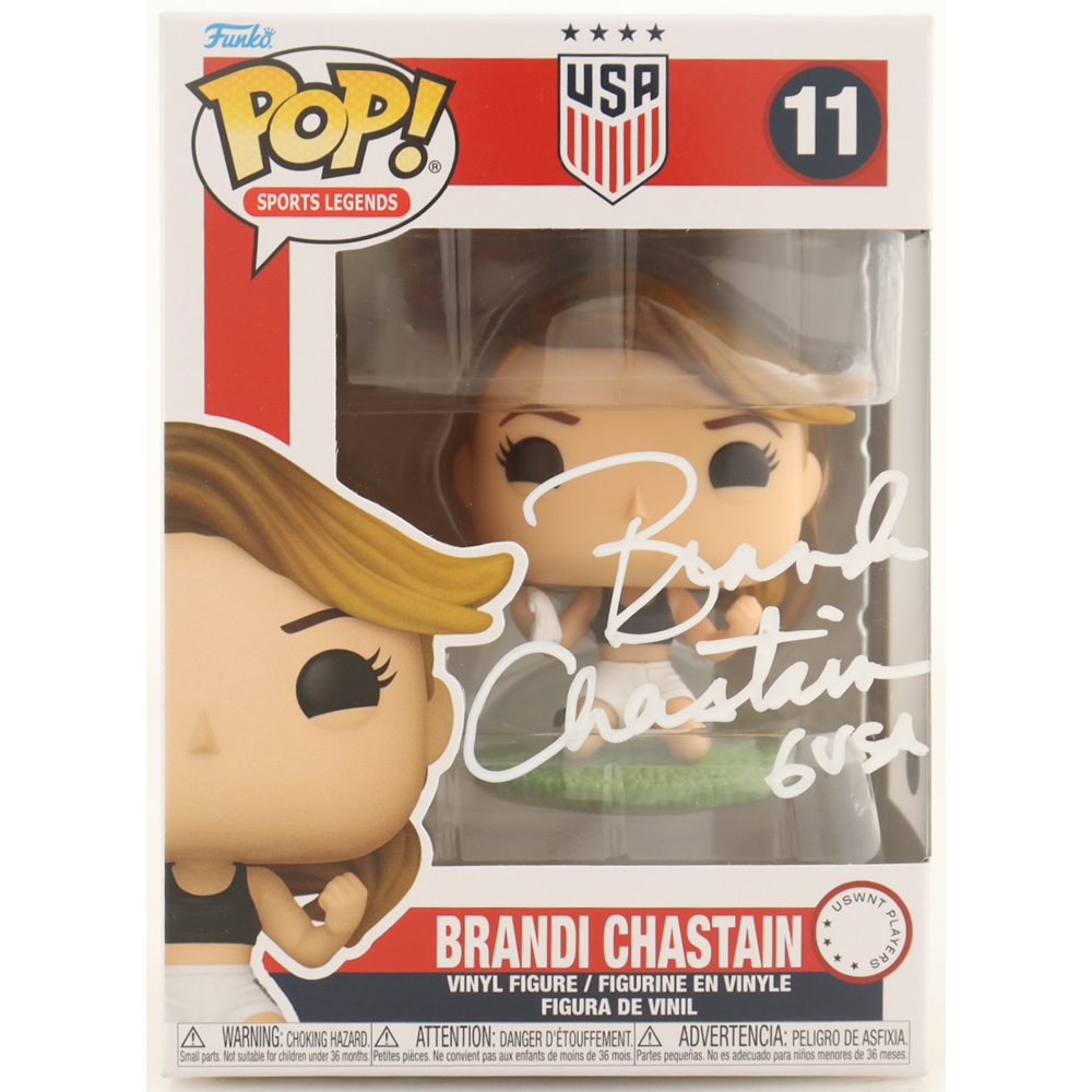 Brandi Chastain Signed "Team USA" #11 Funko Pop! Vinyl Figure Inscribed "6 USA" (Schwartz) at PristineAuction.com