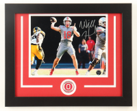 Will Howard signed Ohio State Buckeyes Custom Framed Photo Display (Authentic Ink) at PristineAuction.com