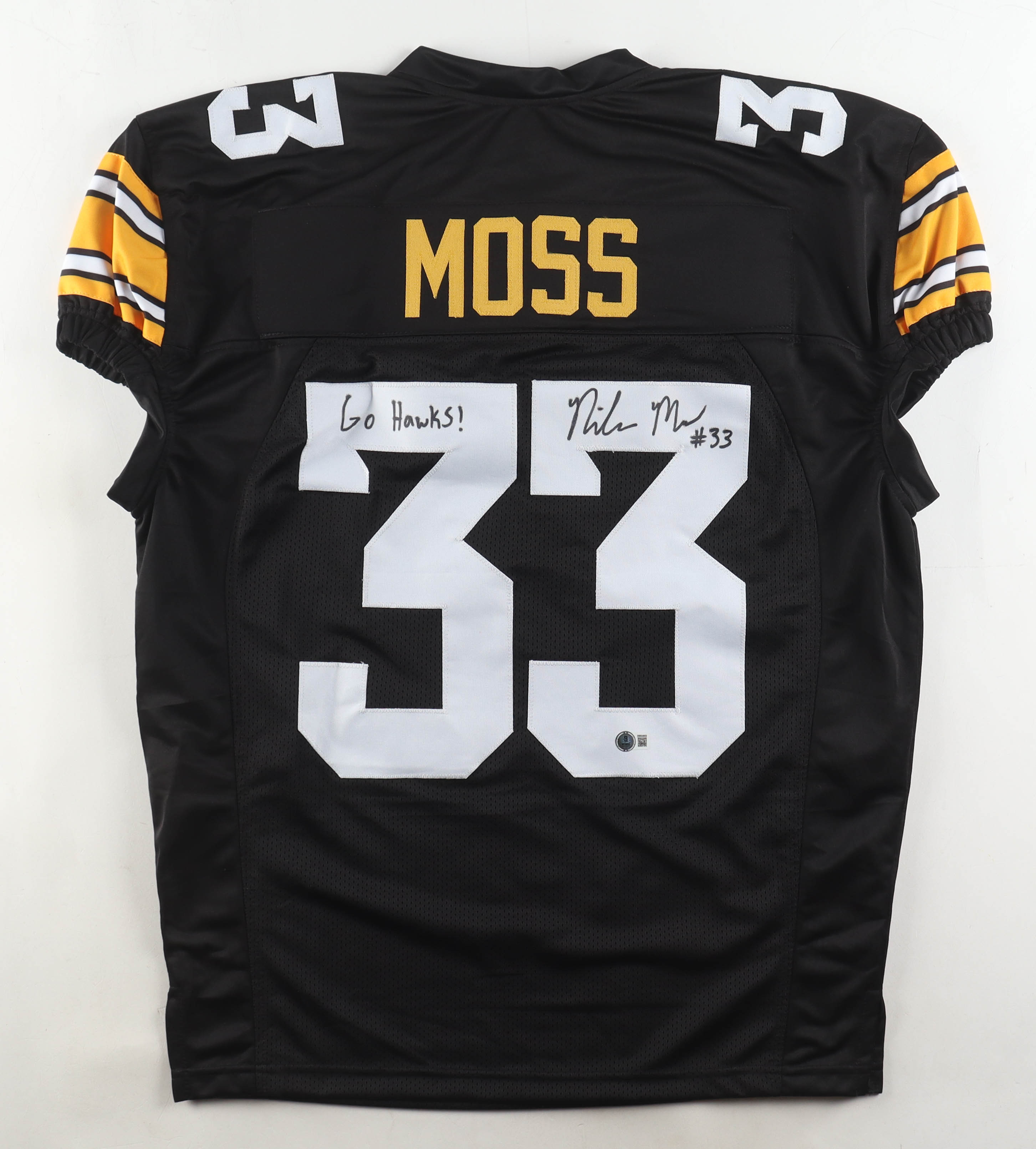 Riley Moss Signed Jersey Inscribed "Go Hawks!" (Beckett) at PristineAuction.com Riley Moss Signed Jersey Inscribed "Go Hawks!" (Beckett) at PristineAuction.com