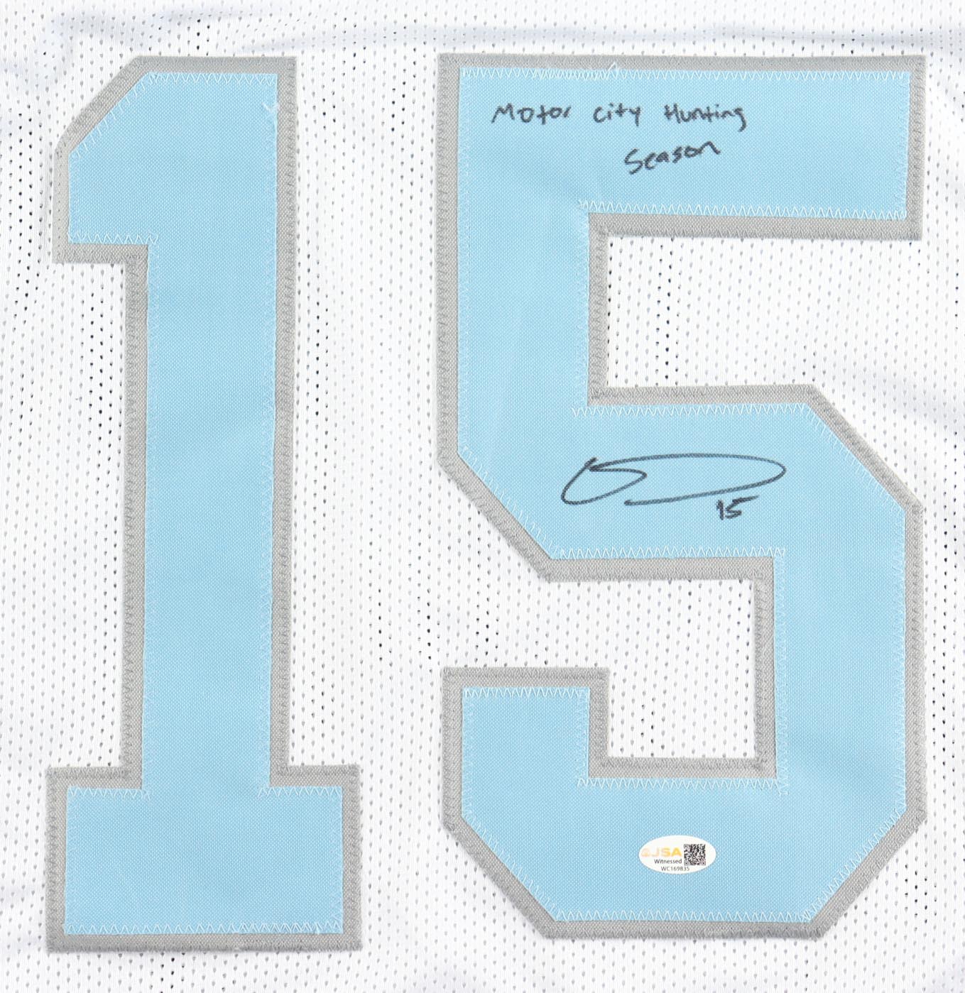 Grant Stuard Signed Jersey Inscribed "Motor City Hunting Season" (JSA) at PristineAuction.com Grant Stuard Signed Jersey Inscribed "Motor City Hunting Season" (JSA) at PristineAuction.com
