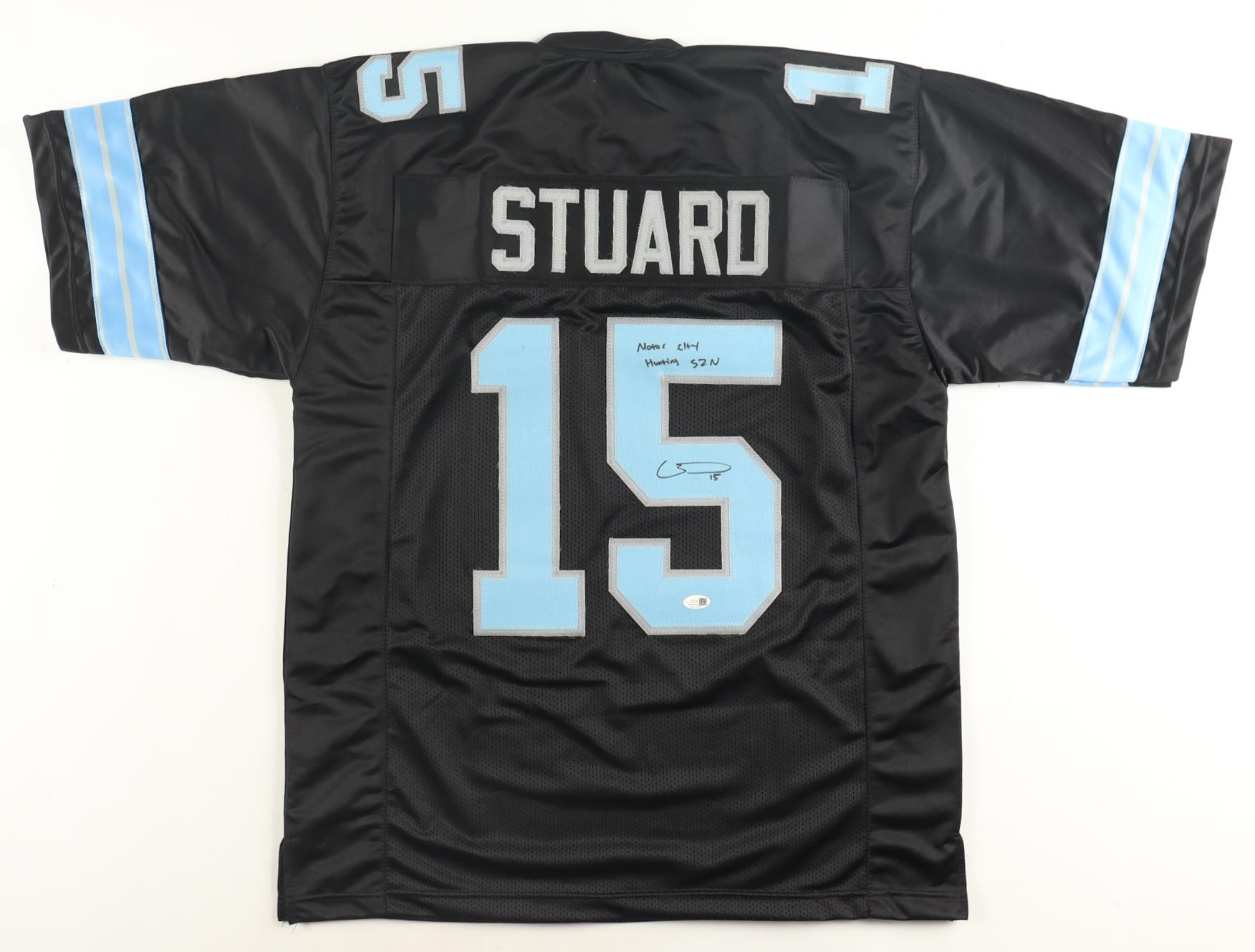 Grant Stuard Signed Jersey Inscribed "Motor City Hunting SZN" (JSA) at PristineAuction.com Grant Stuard Signed Jersey Inscribed "Motor City Hunting SZN" (JSA) at PristineAuction.com
