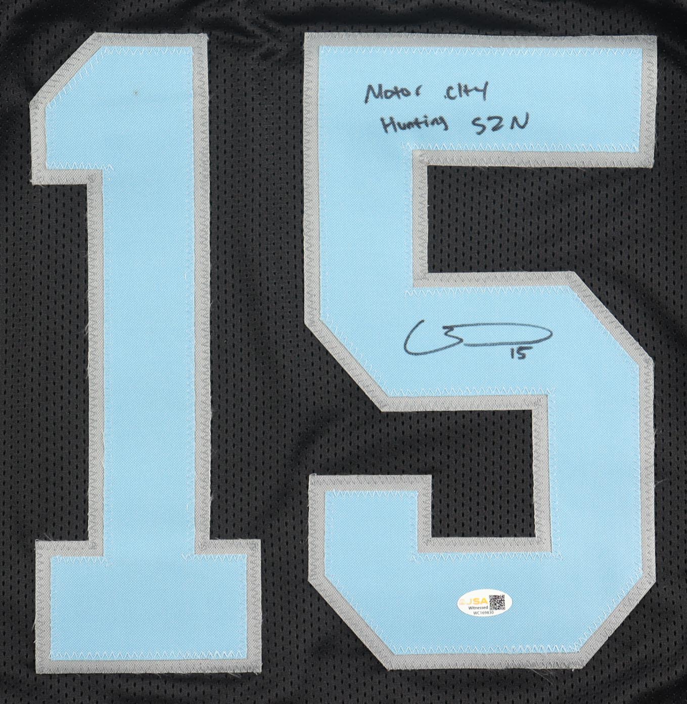 Grant Stuard Signed Jersey Inscribed "Motor City Hunting SZN" (JSA) at PristineAuction.com Grant Stuard Signed Jersey Inscribed "Motor City Hunting SZN" (JSA) at PristineAuction.com