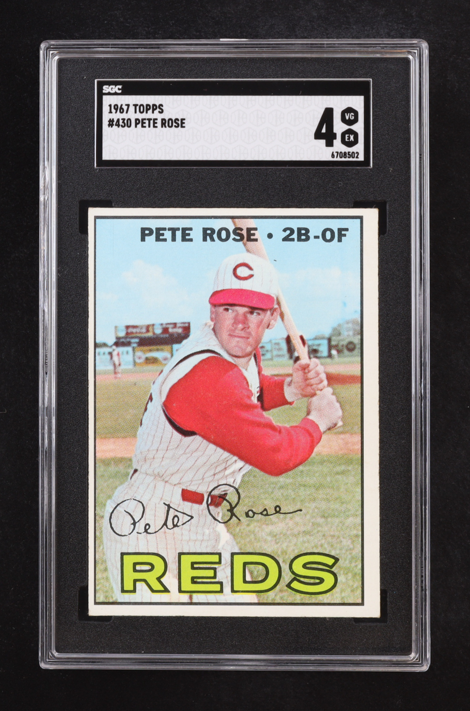 Pete Rose 1967 Topps #430 (SGC 4) at PristineAuction.com Pete Rose 1967 Topps #430 (SGC 4) at PristineAuction.com