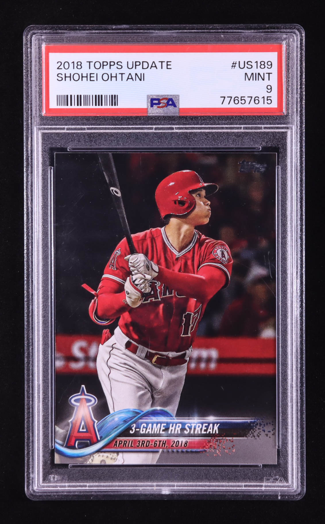 Shohei Ohtani 2018 Topps Update #US189 HL RC (PSA 9) at PristineAuction.com Shohei Ohtani 2018 Topps Update #US189 HL RC (PSA 9) at PristineAuction.com