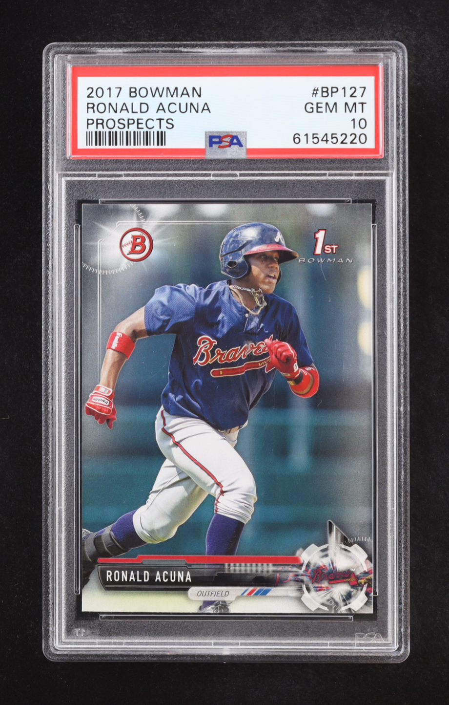 Ronald Acuna Jr. 2017 Bowman Prospects #BP127 RC (PSA 10) at PristineAuction.com Ronald Acuna Jr. 2017 Bowman Prospects #BP127 RC (PSA 10) at PristineAuction.com