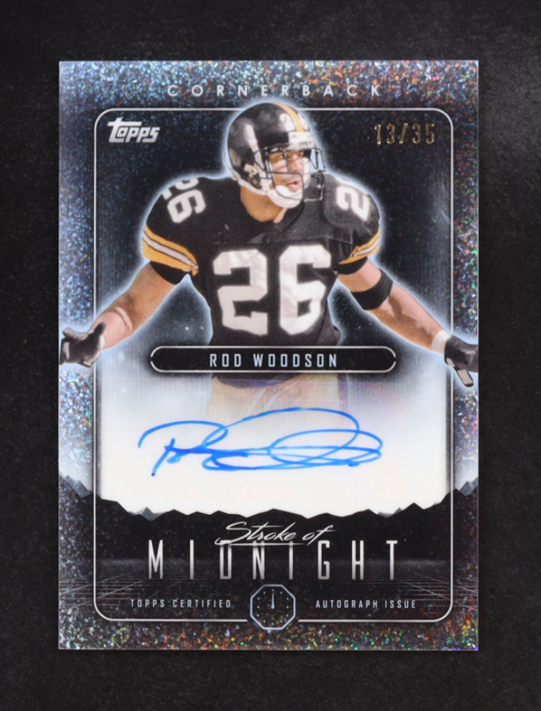Rod Woodson 2024 Topps Midnight Stroke of Midnight Autographs Winter Solstice #SMA-RW #13/35