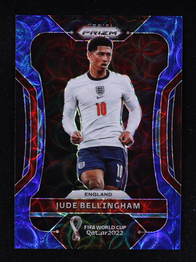 Jude Bellingham 2022 Panini Prizm World Cup Prizms Choice Blue #90 #102/135 at PristineAuction.com Jude Bellingham 2022 Panini Prizm World Cup Prizms Choice Blue #90 #102/135 at PristineAuction.com