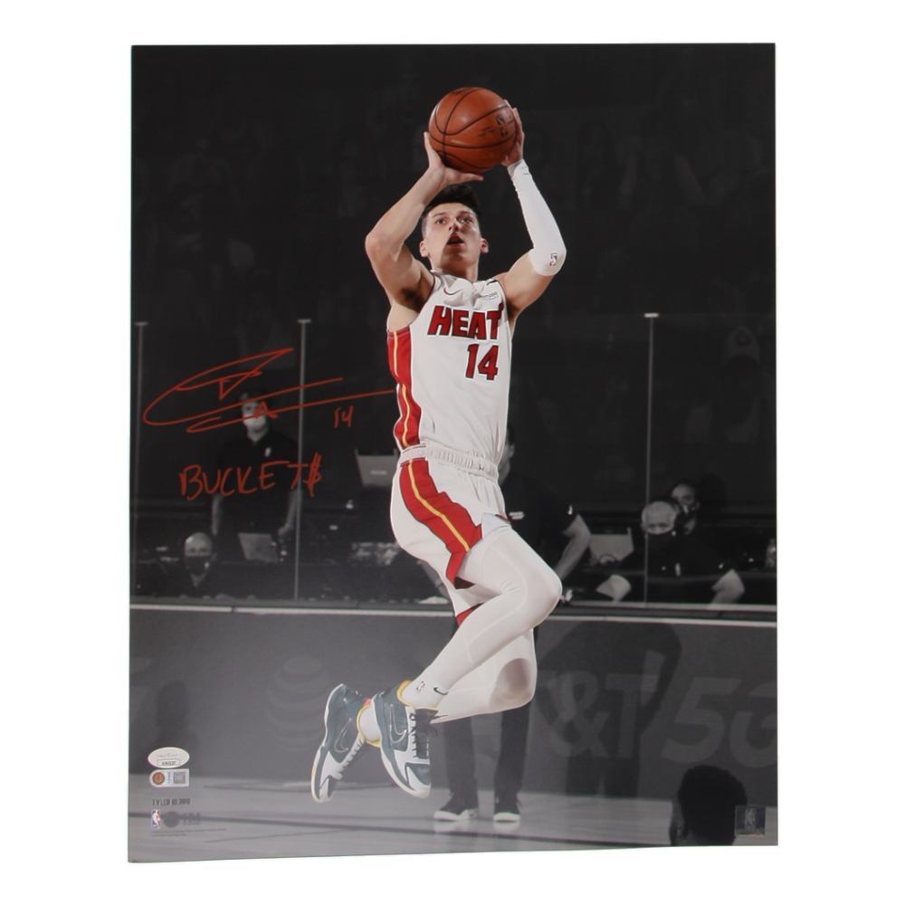Tyler Herro Signed Heat 16x20 Photo Inscribed "Bucket$" (JSA & USA SM) at PristineAuction.com