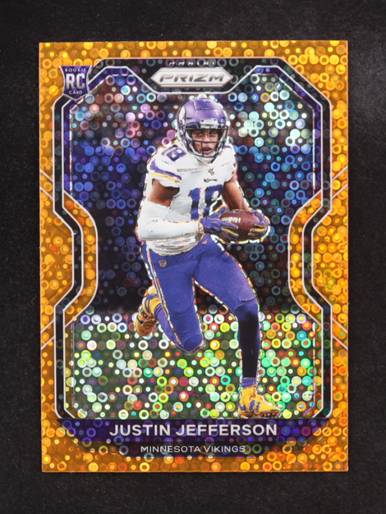 Justin Jefferson 2020 Panini Prizm Prizms Orange Disco #398 RC