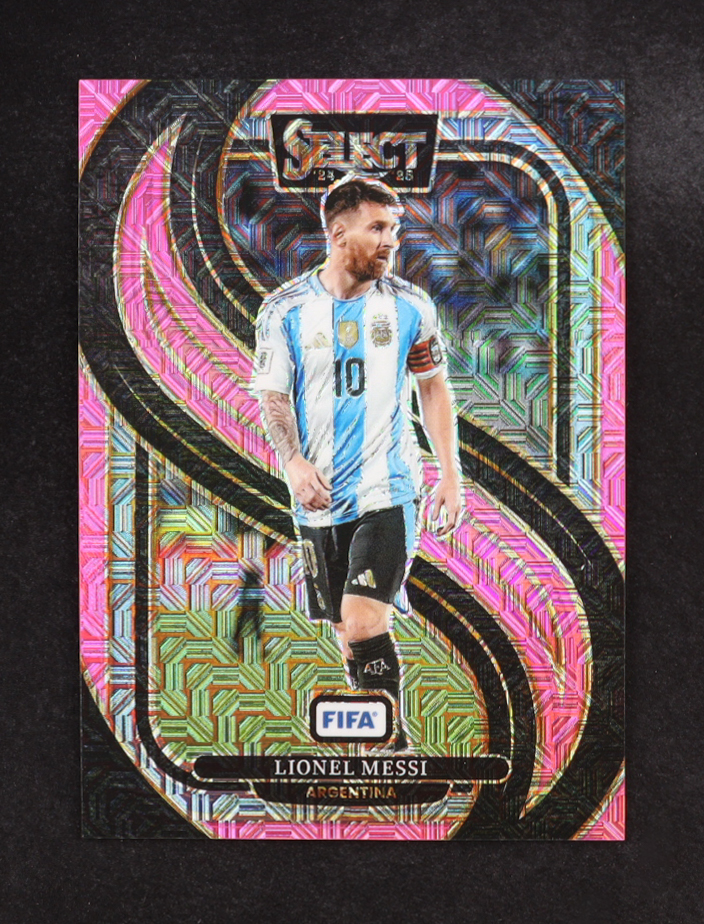 Lionel Messi 2024-25 Select FIFA Pink Mojo #158 #79/299 at PristineAuction.com Lionel Messi 2024-25 Select FIFA Pink Mojo #158 #79/299 at PristineAuction.com