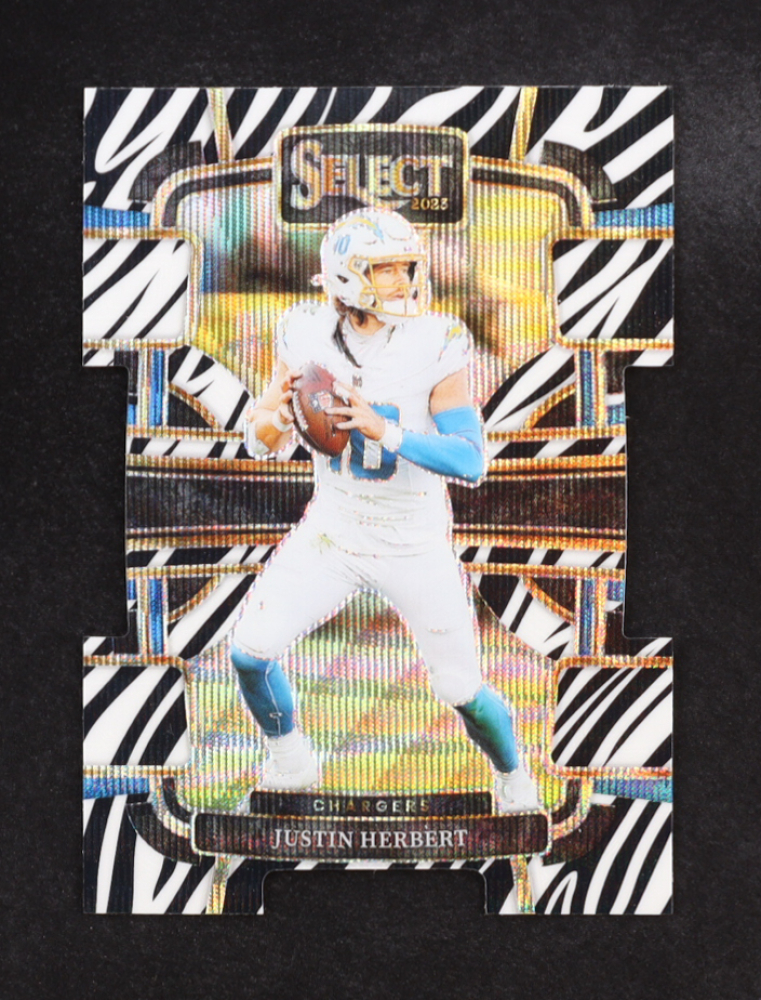 Justin Herbert 2023 Select Prizm Zebra Die Cut #52
