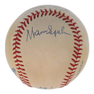 Bob Feller, Bob Lemon & Warren Spahn Signed OAL Baseball (JSA) at PristineAuction.com Bob Feller, Bob Lemon & Warren Spahn Signed OAL Baseball (JSA) at PristineAuction.com