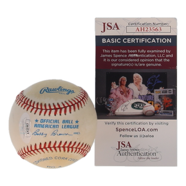 Bob Feller, Bob Lemon & Warren Spahn Signed OAL Baseball (JSA) at PristineAuction.com Bob Feller, Bob Lemon & Warren Spahn Signed OAL Baseball (JSA) at PristineAuction.com