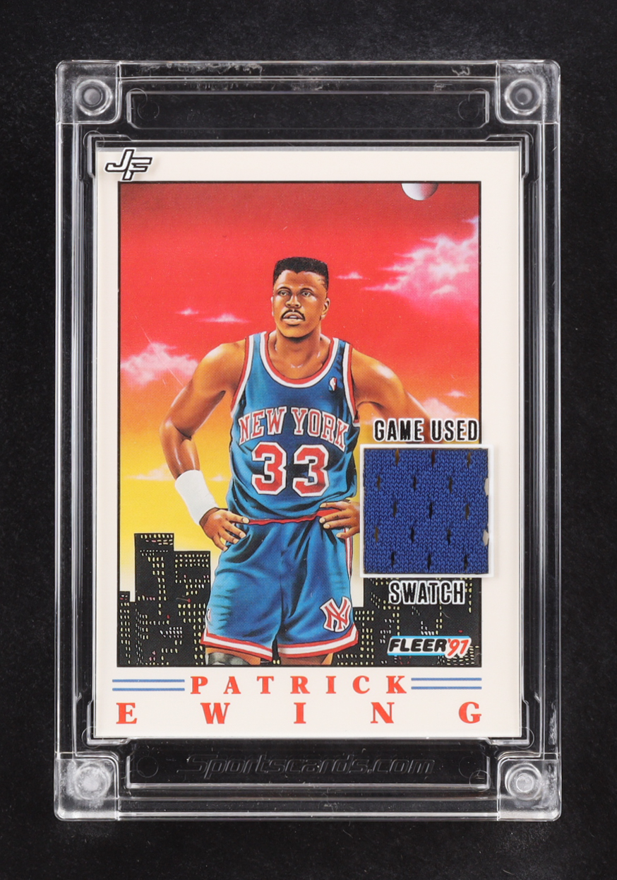 Patrick Ewing 2024 Jersey Fusion Fleer 97 Game Used Swatch #PE99 at PristineAuction.com Patrick Ewing 2024 Jersey Fusion Fleer 97 Game Used Swatch #PE99 at PristineAuction.com