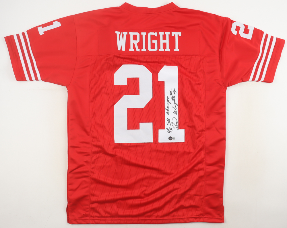 Eric Wright Signed Jersey Inscribed "4x SB Champs" (Beckett) at PristineAuction.com Eric Wright Signed Jersey Inscribed "4x SB Champs" (Beckett) at PristineAuction.com
