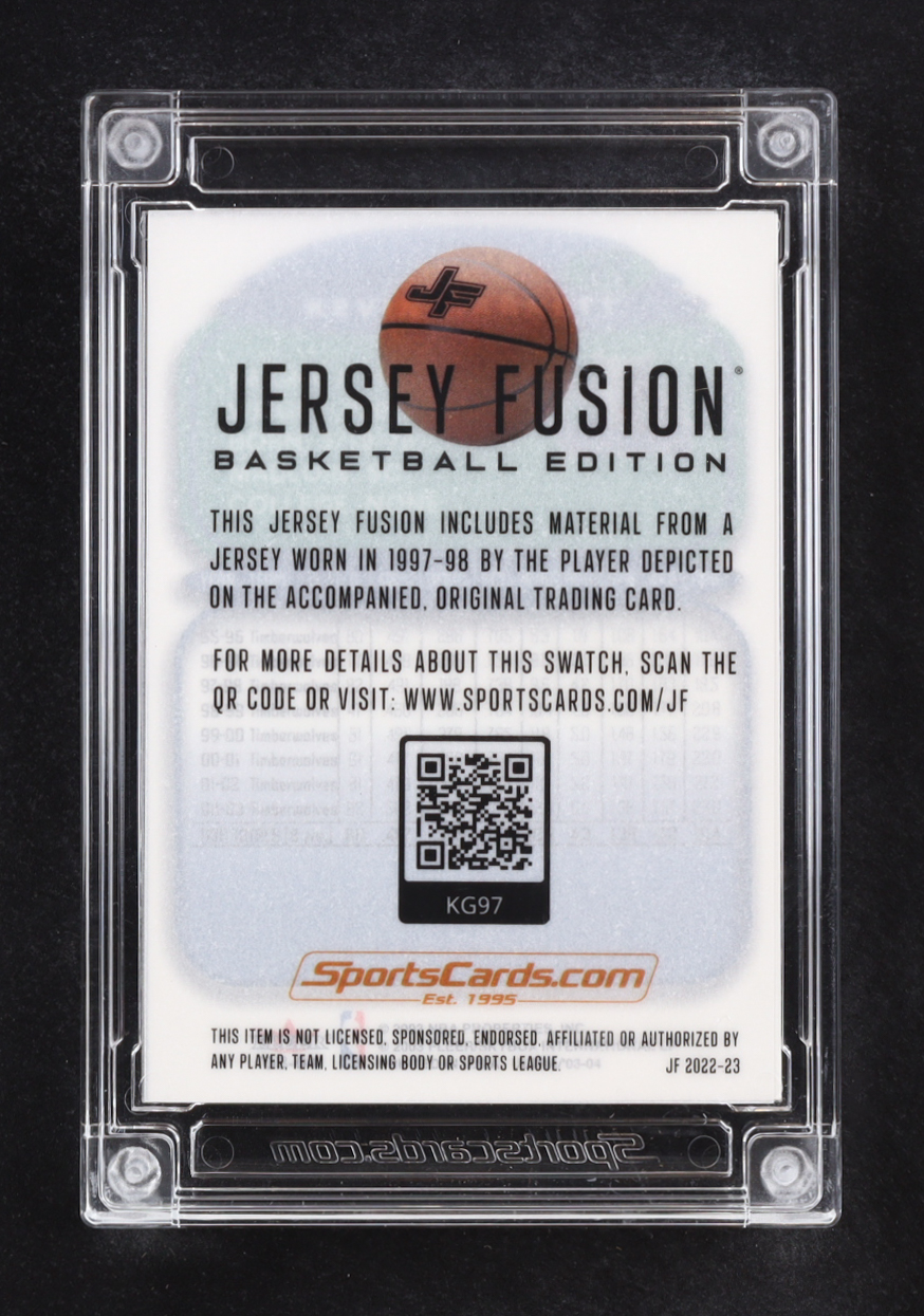 Kevin Garnett 2024 Jersey Fusion Fleer Ultra Game Used Swatch #KG97 at PristineAuction.com Kevin Garnett 2024 Jersey Fusion Fleer Ultra Game Used Swatch #KG97 at PristineAuction.com