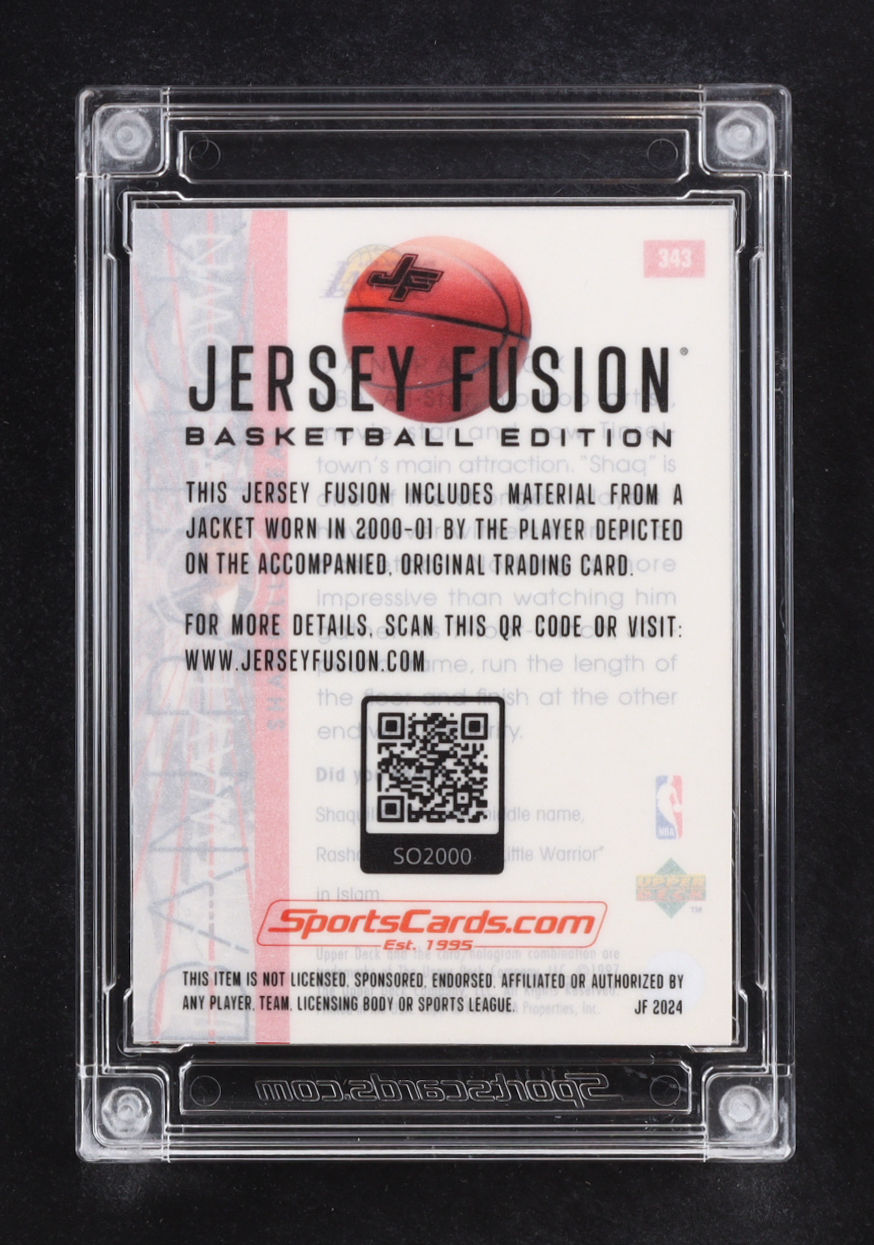 Shaquille O'Neal 2024 Jersey Fusion Downtown Game Used Swatch #SO2000 at PristineAuction.com Shaquille O'Neal 2024 Jersey Fusion Downtown Game Used Swatch #SO2000 at PristineAuction.com