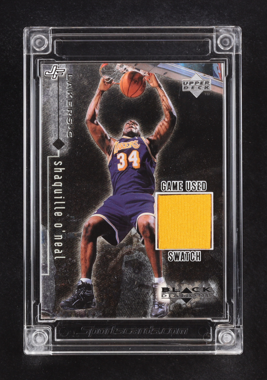 Shaquille O'Neal 2024 Jersey Fusion Black Diamond Game Used Swatch #SO2000 at PristineAuction.com Shaquille O'Neal 2024 Jersey Fusion Black Diamond Game Used Swatch #SO2000 at PristineAuction.com