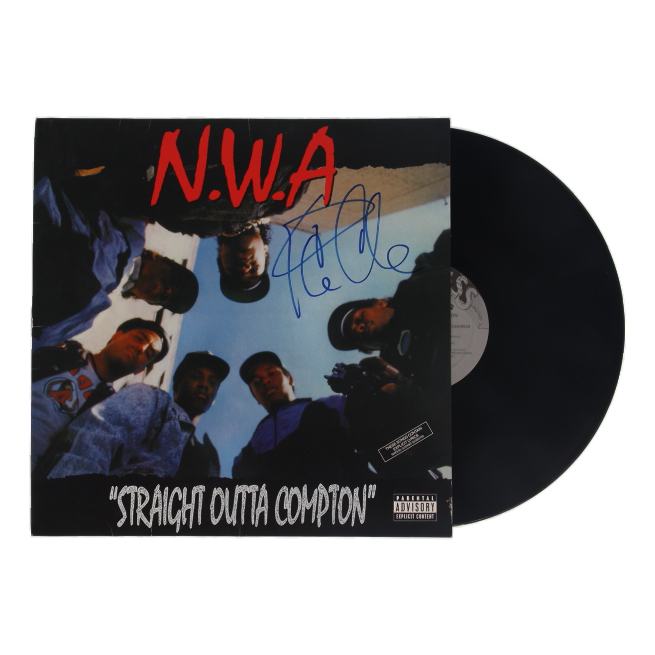 Ice Cube Signed Cut with "Straight Outta Compton" Vinyl LP Album Jacket (Beckett) at PristineAuction.com Ice Cube Signed Cut with "Straight Outta Compton" Vinyl LP Album Jacket (Beckett) at PristineAuction.com