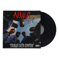 Ice Cube Signed Cut with "Straight Outta Compton" Vinyl LP Album Jacket (Beckett) at PristineAuction.com