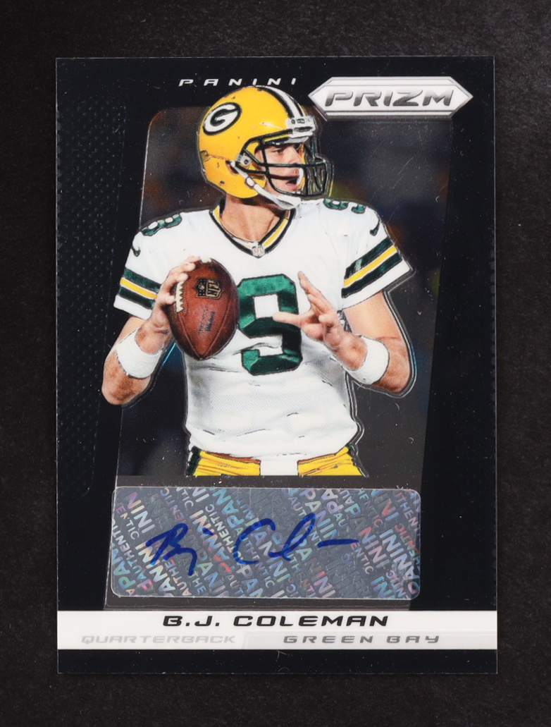 B.J. Coleman 2013 Panini Prizm Autographs #108 at PristineAuction.com B.J. Coleman 2013 Panini Prizm Autographs #108 at PristineAuction.com