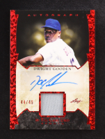 Dwight Gooden 2022 Leaf ITG Used Sports Autograph Red Pattern #GUADG1 #44/45 at PristineAuction.com