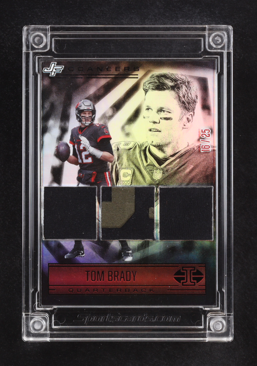 Tom Brady 2022 Jersey Fusion Triple Patch #TB1120 #16/25 at PristineAuction.com Tom Brady 2022 Jersey Fusion Triple Patch #TB1120 #16/25 at PristineAuction.com