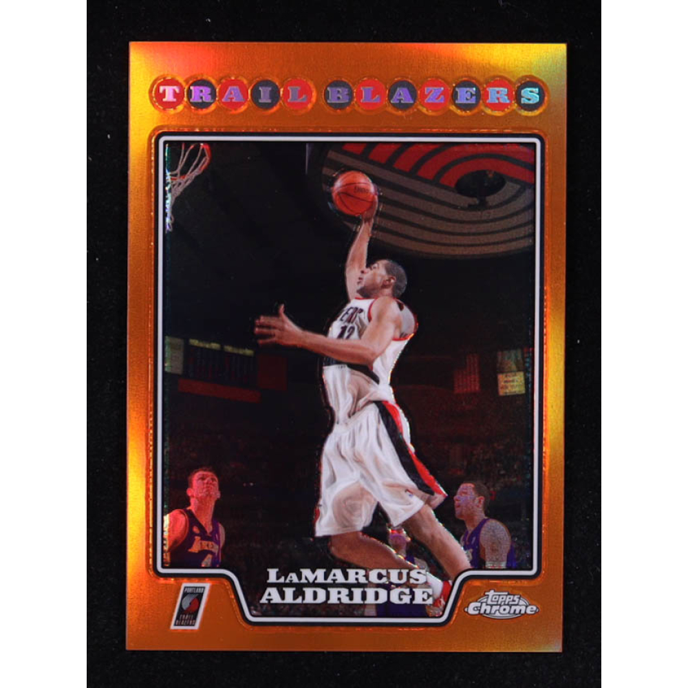 LaMarcus Aldridge 2008-09 Topps Chrome Refractors Orange #27 #388/499 at PristineAuction.com