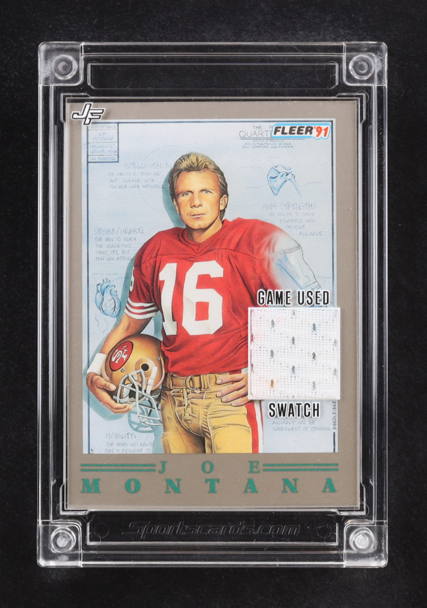 Joe Montana 2024 Jersey Fusion Fleer Game Used Swatch #JM88 at PristineAuction.com Joe Montana 2024 Jersey Fusion Fleer Game Used Swatch #JM88 at PristineAuction.com