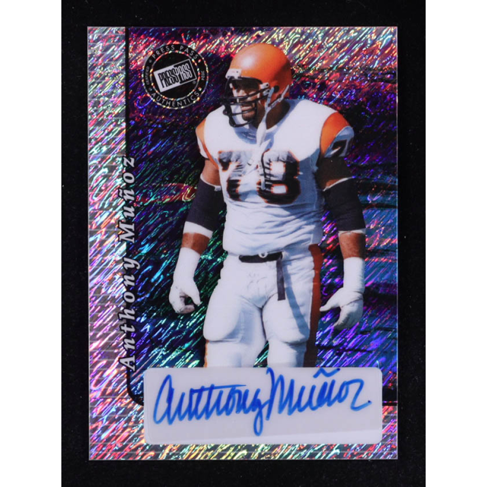Anthony Munoz 2024 Leaf Press Pass Autographs Shimmer Silver #20AAM2 #3/3 at PristineAuction.com