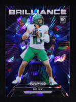 Bo Nix 2024 Panini Prizm Draft Picks Brilliance Blue Ice #17 #07/99 RC at PristineAuction.com