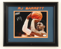 RJ Barrett Signed Knicks Custom Framed Photo Display (JSA) at PristineAuction.com