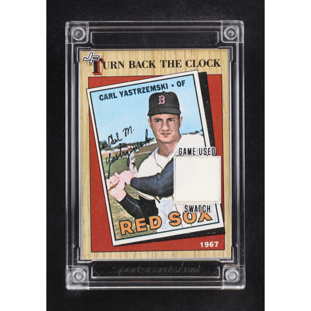 Carl Yastrzemski 2022 Jersey Fusion Turn Back The Clock Game Used Swatch #CY78 at PristineAuction.com