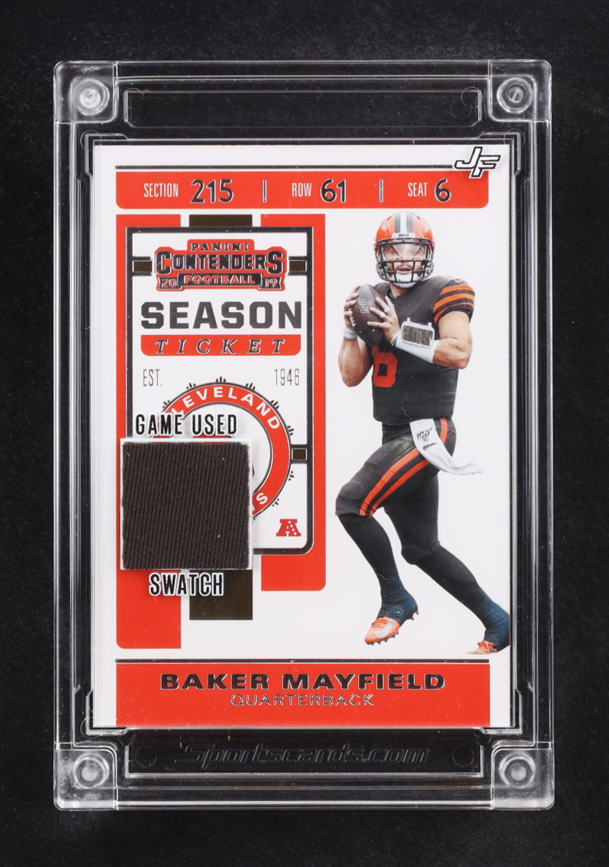 Baker Mayfield 2024 Jersey Fusion Contenders Game Used Swatch #BM1021 at PristineAuction.com Baker Mayfield 2024 Jersey Fusion Contenders Game Used Swatch #BM1021 at PristineAuction.com