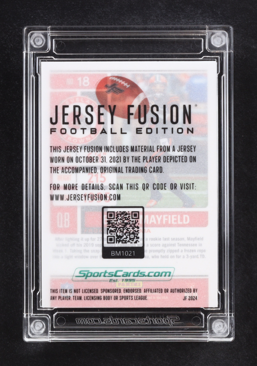 Baker Mayfield 2024 Jersey Fusion Contenders Game Used Swatch #BM1021 at PristineAuction.com Baker Mayfield 2024 Jersey Fusion Contenders Game Used Swatch #BM1021 at PristineAuction.com